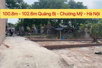 SIÊU PHẨM 2 LÔ ĐẤT 100.8M VÀ 102,6M TẠI QUẢNG BỊ-CHƯƠNG MỸ-HÀ NỘI