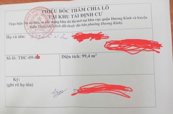 Đất tái định cư Vinhomes Dương Kinh – 99,4m² vuông vắn, đường 10m vỉa hè 3m  Giá chỉ 4x triệu/m²