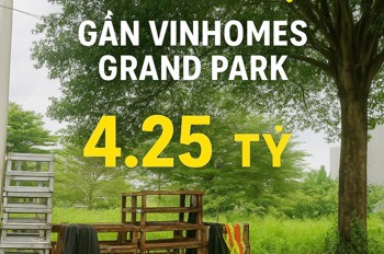 LÔ ĐẤT VÀNG VINHOMES GRAND PARK QUẬN 9 - P. LONG THẠNH MỸ - HẺM  THOÁNG RỘNG RÃI - 69.2M2 - CHỈ