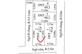 Lô góc 60m² – sát KCN Ngũ Phúc, giá chỉ 1,09 tỷ  ZALO 0567 222 555