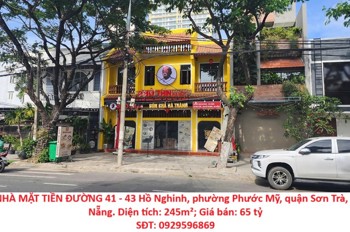 BÁN NHÀ MẶT TIỀN ĐƯỜNG HỒ NGHINH, TP Đà Nẵng - VỊ TRÍ VÀNG, KINH DOANH ĐẮC ĐỊA