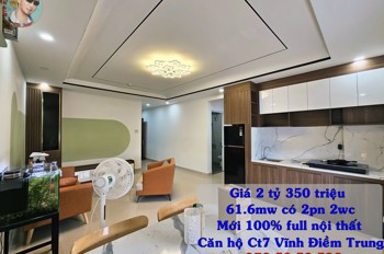 Căn hộ CT7 vinh điềm trung Nha Trang. có riêng sở hưu lâu dài. 2pn 2 wc. giá chỉ 2 ty 350 chính chủ