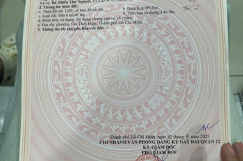 SỔ HỒNG MỚI THƠM MÙI MỰC LÔ ĐẤT GÓC (5.7x18) 2MT HIỆP THÀNH 26, Q12