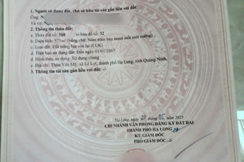 CHÍNH CHỦ CẦN BÁN LÔ ĐẤT XÃ LÊ LỢI, TP HẠ LONG, QN