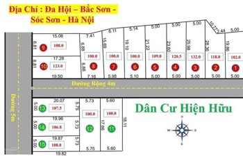 Chỉ  680 Triệu/ Lô Đất Sổ Đỏ, Full Thổ Cư  tại Sóc Sơn, Hà Nội
