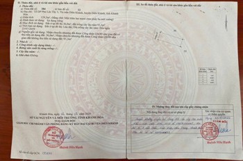 BÁN ĐẤT TẶNG BẢN THIẾT KẾ ĐÃ CÓ MÓNG SẪN THỊ TRẤN DIÊN KHÁNH