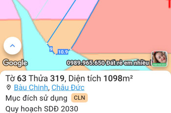 Em có miếng đất cần bán,
Địa chỉ: Mặt tiền đường Bàu Chinh láng lớn,