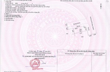 Bán đất tại Thị trấn Sông Đốc, Trần Văn Thời, Cà Mau, 168.7m2, giá sốc