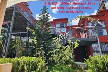 CẦN CHO THUÊ KINH DOANH -  NHÀ VIEW SIÊU ĐẸP - 1000m2 Phường 6 ,Đà Lạt, Lâm Đồng