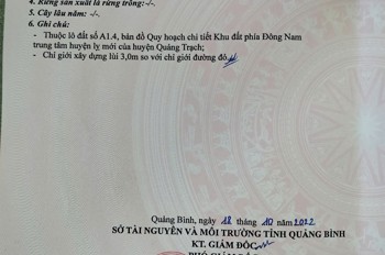 GẤP GẤP GẤP!!! CHÍNH CHỦ CẦN BÁN Đất Đấu Giá Tại Xã Quảng Phương, Quảng Trạch,,Quảng Bình