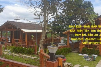 NHÀ ĐẸP –BÁN GẤP NHÀ VỊ TRÍ ĐẮC ĐỊA  Mặt Tiền  Tôn Thất Thuyết, Xã Đam Bri, Bảo Lộc ,Lâm Đồng