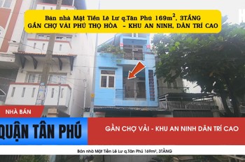 Bán nhà Mặt Tiền Lê Lư q.Tân Phú 169m², 3TẦNG - NGANG HƠN 6M