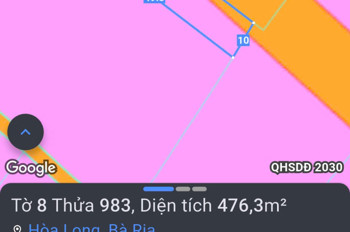 Chủ bán 475mv 60 thổ cư khu dân cư qh 2mt nhựa