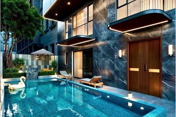 Siêu phẩm Nguyễn Sơn, 2 mặt ôtô tránh, 145m x 7 tầng, mặt tiền 10m, thang máy, bể bơi, full nội