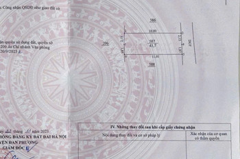 CC CẦN BÁN LÔ ĐẤT 43.7 MÉT Ở PHƯƠNG ĐÌNH - ĐAN PHƯỢNG- HÀ NỘI.
NGÕ THÔNG. Ô TÔ QUA ĐẤT.
GIÁ ĐẦU