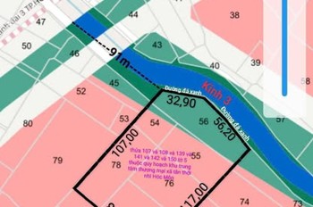 Bán đất mặt tiền 83x107m giá 2,5 triệu/m2 Đường Kênh 3, Gần Làng Đại Học