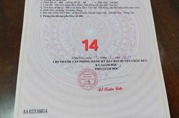 Chủ cần bán miếng đất xã suối rao thôn Huyện châu đức BRVT