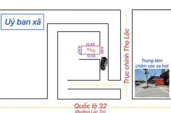 Cần bán gấp Lô góc 61m Thọ Lộc, Phúc Thọ, oto vào tận đất, chỉ hơn 2 tỷ