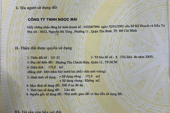 ÔNG ANH KẸT BÁN GẤP CĂN NHÀ MT NGUYỄN THỊ BÚP, DT RỘNG (6.8X30) DÒNG TIỀN TỐT