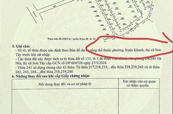 ĐẤT ĐẸP  - CHÍNH CHỦ TẠI PHƯỜNG XUÂN KHÁNH, THỊ XÃ SƠN TÂY, HÀ NỘI