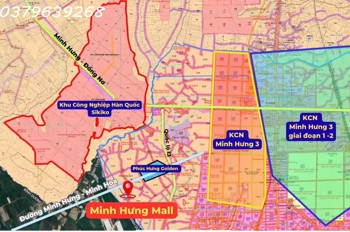 BÁN ĐẤT GIÁ RẺ-  CÓ THỔ CƯ- SỔ SẴN- GẦN KCN MINH HƯNG- GIÁ CHỈ TỪ 595TR