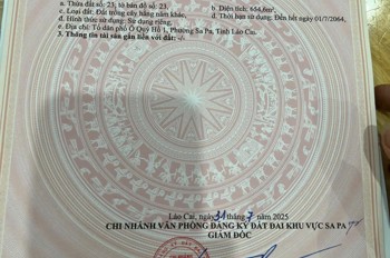 ĐẤT ĐẸP - GIÁ TỐT -  Bán Đất P. Ô Qúy Hồ 1 , SaPa, Lào CAI