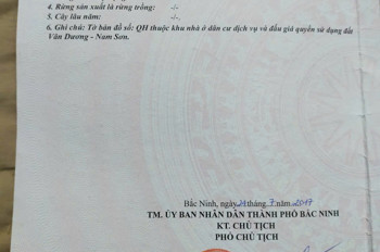 Bán lô giãn dân Lãm Làng - Phường Vân Dương, Bắc Ninh, Bắc Ninh. ngay cạnh công viên k lỗi