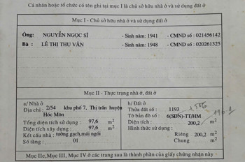 HÀNG HIẾM NHÀ C4 (10X20) MẶT TIỀN BÙI THỊ LÙNG – GẦN CHỢ HÓC MÔN 100M