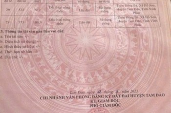 HÀNG HIẾM - Đất Chính Chủ - Mặt Tiền Vị Trí Xã Hồ Sơn, Huyện Tam Đảo, Tỉnh Vĩnh Phúc