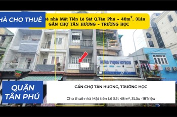 Cho thuê nhà Mặt tiền Lê Sát 48m², 3Lầu -18Triệu - GẦN CHỢ, TRƯỜNG HỌC