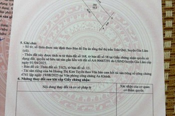 BÁN 69 M2 ĐẤT KIÊN THÀNH – TRÂU QUỲ – GIA LÂM  Ô TÔ VÀO NHÀ – ĐƯỜNG THÔNG, LH 0985865658