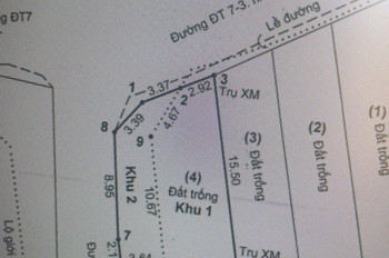 GẤP BÁN ĐẤT LÔ GÓC 2 MẶT TIỀN ĐÔNG THẠNH 7-3 – GIÁP Q12