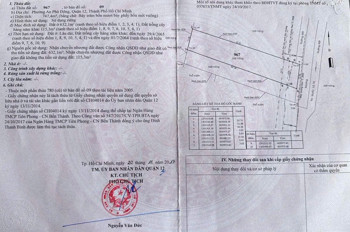 ĐẤT ĐẸP (14x54) AN PHÚ ĐÔNG 26, QUẬN 12 GIÁ ĐẦU TƯ (GẦN SÔNG SG)