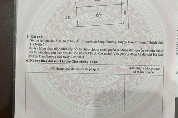 SANG NHƯỢNG GẤP 60M² ĐẤT ĐẸP – ĐAN PHƯỢNG, HÀ NỘI!