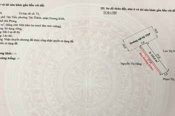 ĐẤT ĐƯỜNG 10M TÂN THÀNH – GIÁ HIẾM KHU DƯƠNG KINH – PHÙ HỢP ĐẦU TƯ  ZALO 0567 222 555