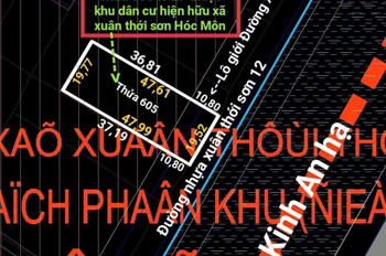SIÊU PHẨM MẶT TIỀN XUÂN THỚI SƠN 12 – NGANG 20M – SÁT VINHOMES HÓC MÔN