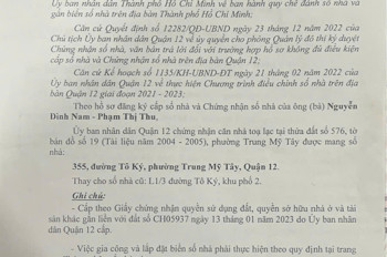 MẶT TIỀN TÔ KÝ – TRUNG MỸ TÂY, Q12 – NHÀ CAO TẦNG HIẾM