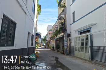 HXH Gò Dầu, Tân Phú (5.2m x 14m) 77m² x 2 tầng gần chợ Tân Hương, dòng tiền 8tr/th chỉ 6.4 tỷ