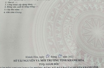 Đất Đẹp– Giá Tốt – Chính Chủ Cần Bán Nhanh Đất Tại Xã Khánh Đông, Khánh Vĩnh, Khánh Hòa