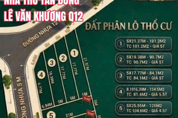 8 Lô Mặt Tiền Nhựa – Giáp Q12 – Gần Chợ Gấu & Nhà Thờ Tân Đông – Từ Nhỉnh 4 Tỷ