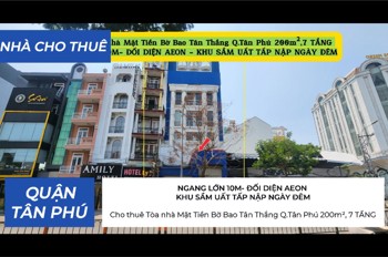 Cho Thuê Tòa Nhà Mặt Tiền Bờ Bao Tân Thắng Q.tân Phú 200M²,7 Tầng - Đối Diện Aeon