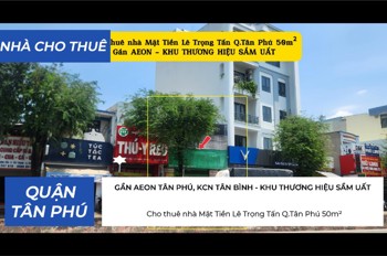 Cho Thuê Nhà Mặt Tiền Lê Trọng Tấn Q.tân Phú 50M²,17Triệu - Gần Aeon