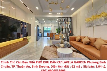 Chính Chủ Cần Bán Nhà Phố Khu Dân Cư Lavela Garden Phường Bình Chuẩn, Tp. Thuận An, Bình Dương