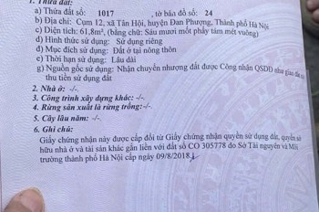 Đất Đẹp - Giá Tốt - Bán Đất Tặng Nhà Vị Trí Đắc Địa Tại Tân Hội, Đan Phượng, Thành Phố Hà Nội