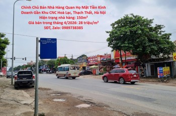 Chính Chủ Bán Nhà Hàng Quan Họ Mặt Tiền Kinh Doanh Gần Khu Cnc Hoà Lạc, Thạch Thất, Hà Nội