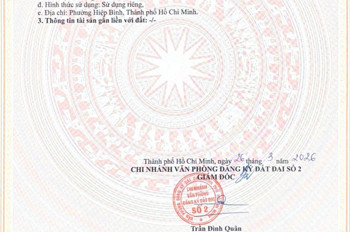 Bán Lô Đất Diện Tích Khủng 177M2 Tại 505/33 Quốc Lộ 13 Cách Cổng Vạn Phúc Chỉ 200M