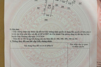 Chủ Cần Bán 41,5 M2 Đan Phương,Hà Nội