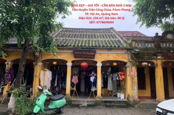 Nhà Đẹp – Giá Tốt –Cần Bán Nhà 2 Mặt Tiền Huyền Trân Công Chúa, P.sơn Phong, Tp. Hội An, Quảng Nam