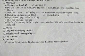 Đất Chính Chủ- Giá Tốt Thị Trấn Ma Lâm,Hàm Thuận Bắc, Bình Thuận(hàm Thuận, Lâm Đồng Mới)