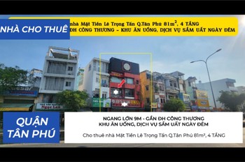 Cho Thuê Nhà Mặt Tiền Lê Trọng Tấn Q.tân Phú 81M²,4 Tầng, 59Triệu - Cạnh Đh Công Thương